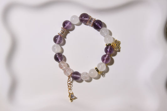 Amethyst & Moonstone Serenity Bracelet: A Balance of Celestial Energies